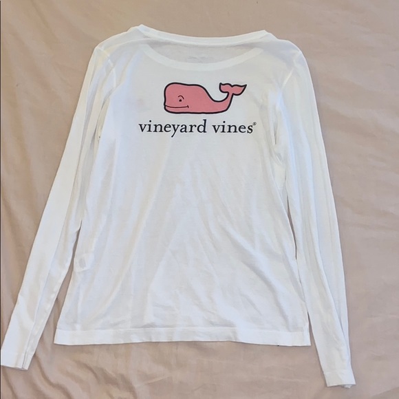 Vineyard Vines White Long Sleeve Shirt, Medium - Picture 4 of 4